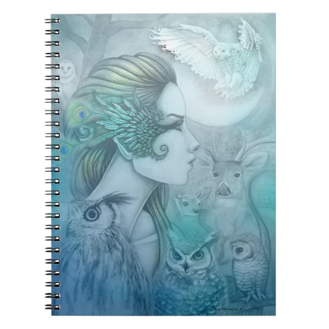 Geist von Artemis Goddess Diana Fantasy Art Notizblock (Vorderseite)
