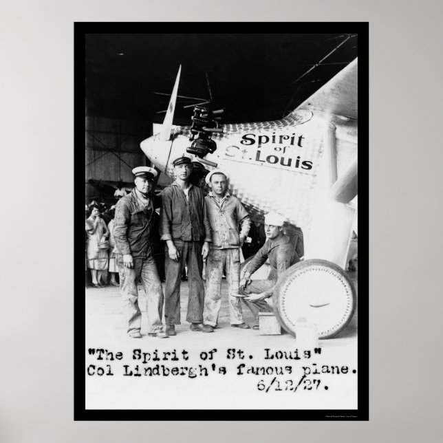 Geist von St. Louis Airplane 1927 Poster (Vorne)
