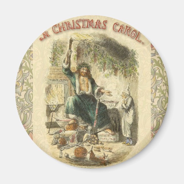 Geist von Weihnachten Gegenwart Scrooge Magnet (Vorne)
