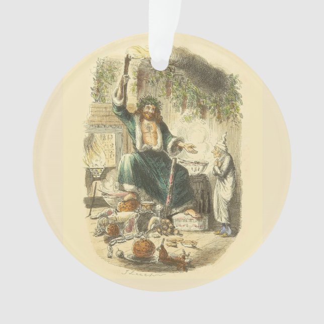 Geist von Weihnachten Gegenwart Scrooge Ornament (Vorderseite)