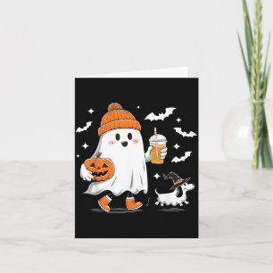 Geist wandernd Dackel Grusel Saison Halloween Karte