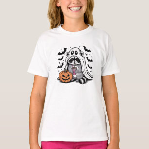 Geist-Waschbär beim Kaffeetrinken T-Shirt