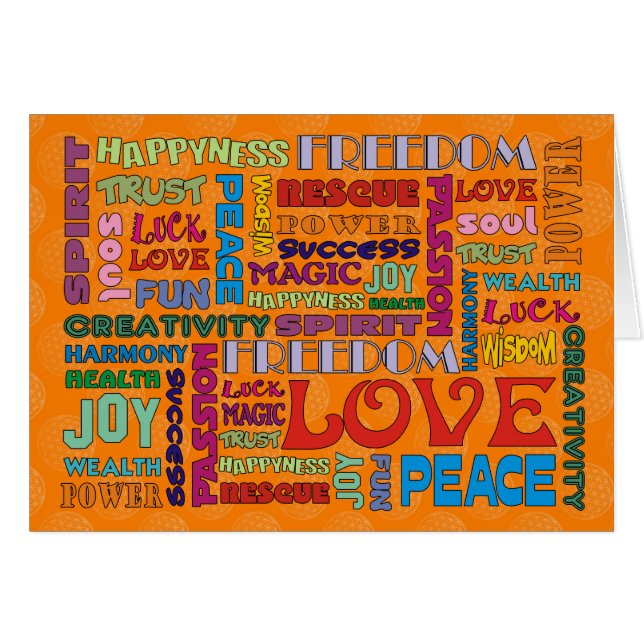 Geist Worte/Bejahungen | Blume des Lebens (Vorderseite (Horizontal))