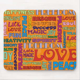 Geist Worte/Bejahungen   Blume des Lebens Mousepad
