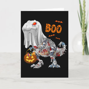 Geist Zombie Mumie Dinosaurier Lustig Boo Hallowee Karte