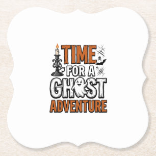 Geister-Abenteuer-Halloween-Vintage-Typografie-Des Untersetzer