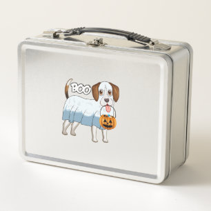Geister-Beagle-Halloween-Hund Metall Brotdose