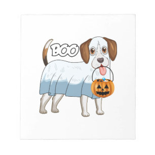 Geister-Beagle-Halloween-Hund Notizblock