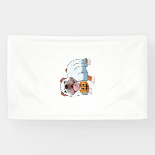 Geister Bulldogge Halloween Hund Banner