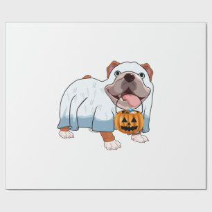 Geister Bulldogge Halloween Hund Geschenkpapier