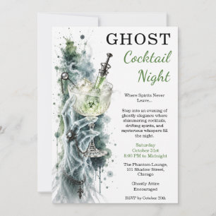 Geister-Cocktail-Nacht Grusel-Halloween-Party Einladung