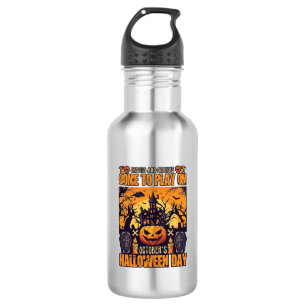 Geister Goblins Halloween Komm Spielen Oktober Hei Edelstahlflasche