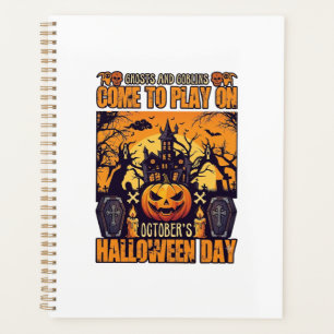 Geister Goblins Halloween Komm Spielen Oktober Hei Planer