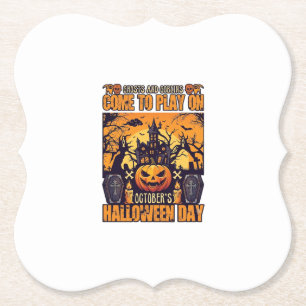 Geister Goblins Halloween Komm Spielen Oktober Hei Untersetzer
