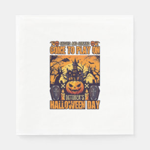 Geister Goblins Halloween Komm Spielen Oktober Ver Serviette