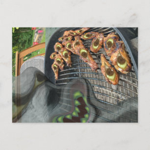 Geister-Grillfest Feiertagspostkarte