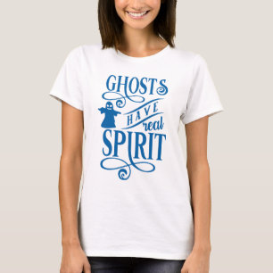 Geister haben wahren Geist Blau und Weiß Halloween T-Shirt