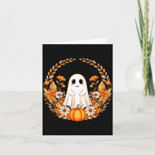 Geister-Halloween-Blumen Karte