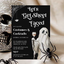 Geister-Halloween-Cocktailparty-Einladung