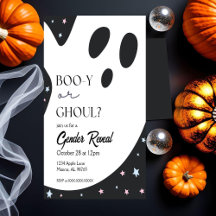 Geister-Halloween-Geschlechterenthüllungs-Einladun