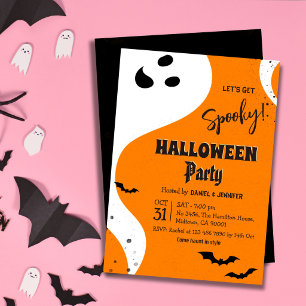 Geister-Halloween-Party Lass uns gruselig werden O Einladung