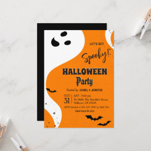 Geister-Halloween-Party Lass uns gruselig werden O Einladung
