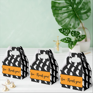 Geister Halloween schwarz weiß süß Eigener Name Geschenkschachtel