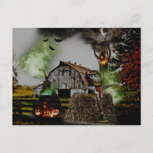 *~* Geister Hexe Beängstigende Bäume HALLOWEEN Pos Postkarte