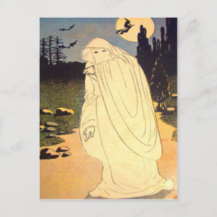 Geister Hexe Fledermaus Mond Geist Postkarte