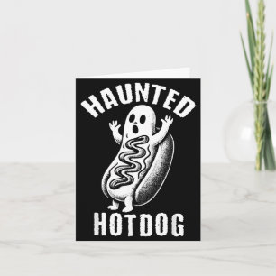 Geister Hotdog Lustige Foodie Halloween Karte
