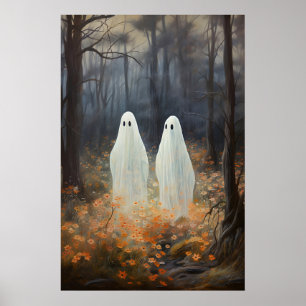 Geister im Wald Druck, Gothic Cottagecore Poster