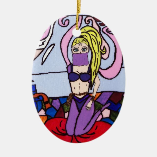 GEISTER IN EINER FLASCHE KERAMIKORNAMENT (Vorne)