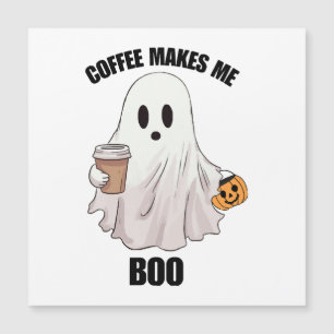 Geister Kaffee Halloween Lustig  Magnetkarte