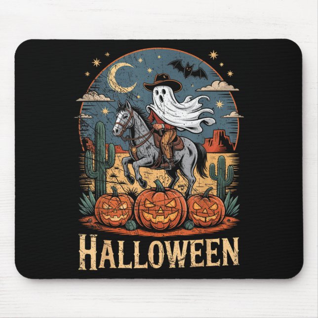 Geister Reitpferd Halloween-Saison  Mousepad (Vorne)