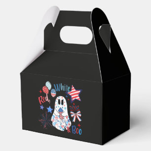 Geister-Rot-Weiß-Buh patriotischer Halloween zum 4 Geschenkschachtel