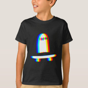 Geister-Skateboard Faules Halloween-Kostüm Lustig T-Shirt