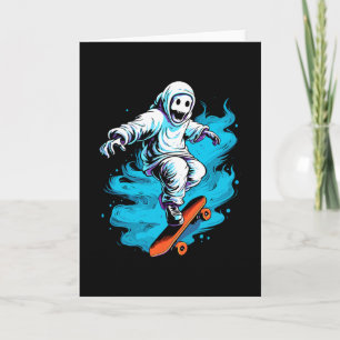 Geister-Skateboard Faules Halloween-Kostüm Lustige Karte
