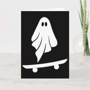 Geister-Skateboard Faules Halloween-Kostüm Lustige Karte