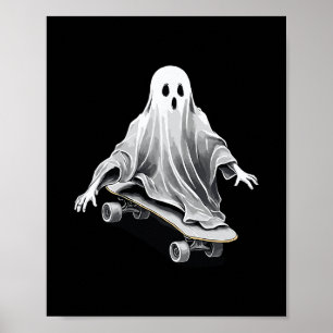 Geister-Skateboard Lustiges Skateboarding Faules H Poster