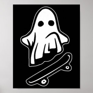Geister-Skateboarding-Halloween-Kostüm Lustiger Gh Poster