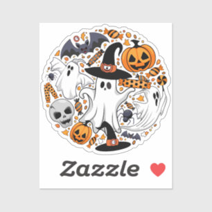 Geister Spooky und gruselige Niedliche Monster Aufkleber