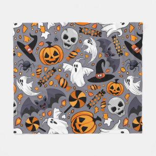 Geister Spooky und gruselige Niedliche Monster Fleecedecke