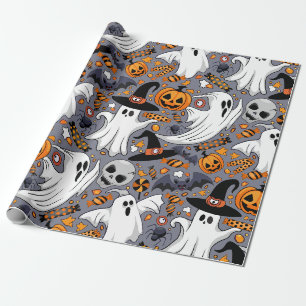 Geister Spooky und gruselige Niedliche Monster Geschenkpapier