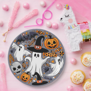 Geister Spooky und gruselige Niedliche Monster Pappteller
