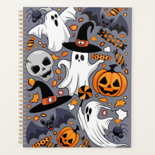 Geister Spooky und gruselige Niedliche Monster Planer