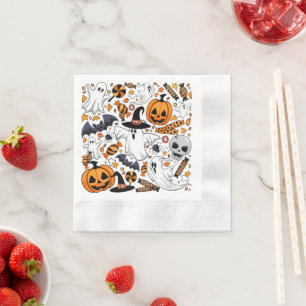 Geister Spooky und gruselige Niedliche Monster Serviette