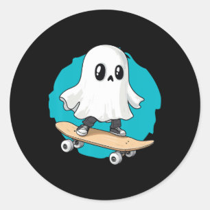 Geister Trippy Vaporwave Halloween Techno Rave Edm Runder Aufkleber