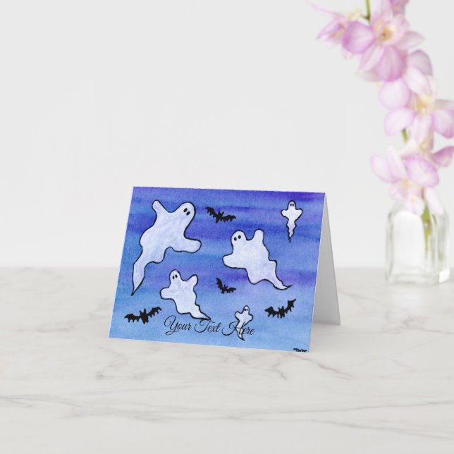 Geister und Fledermäuse Karte (Orchidee)