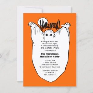 Geister und Ghouls Halloween-KostümParty Einladung