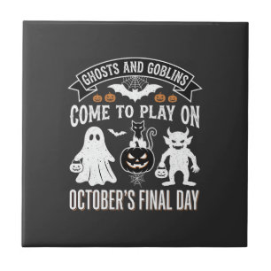 Geister und Goblins Halloween Oktober letzter Tag_ Fliese